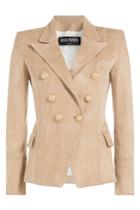 Balmain Balmain Suede Blazer - Beige