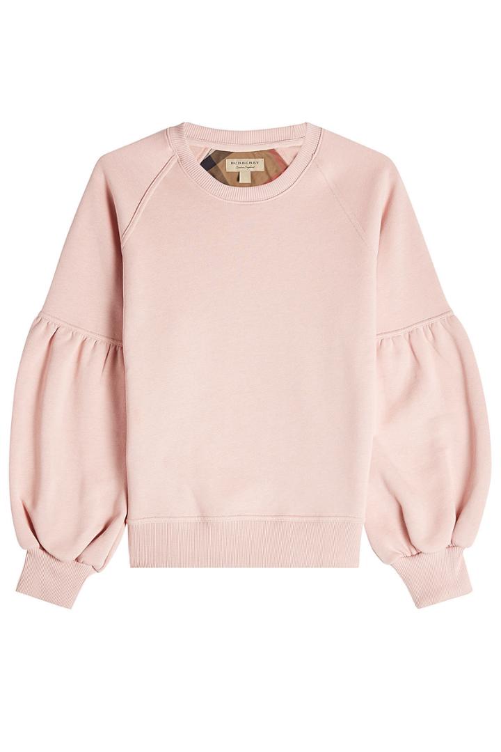 Burberry London Burberry London Cotton Sweatshirt With Voluminous Sleeves - Pink
