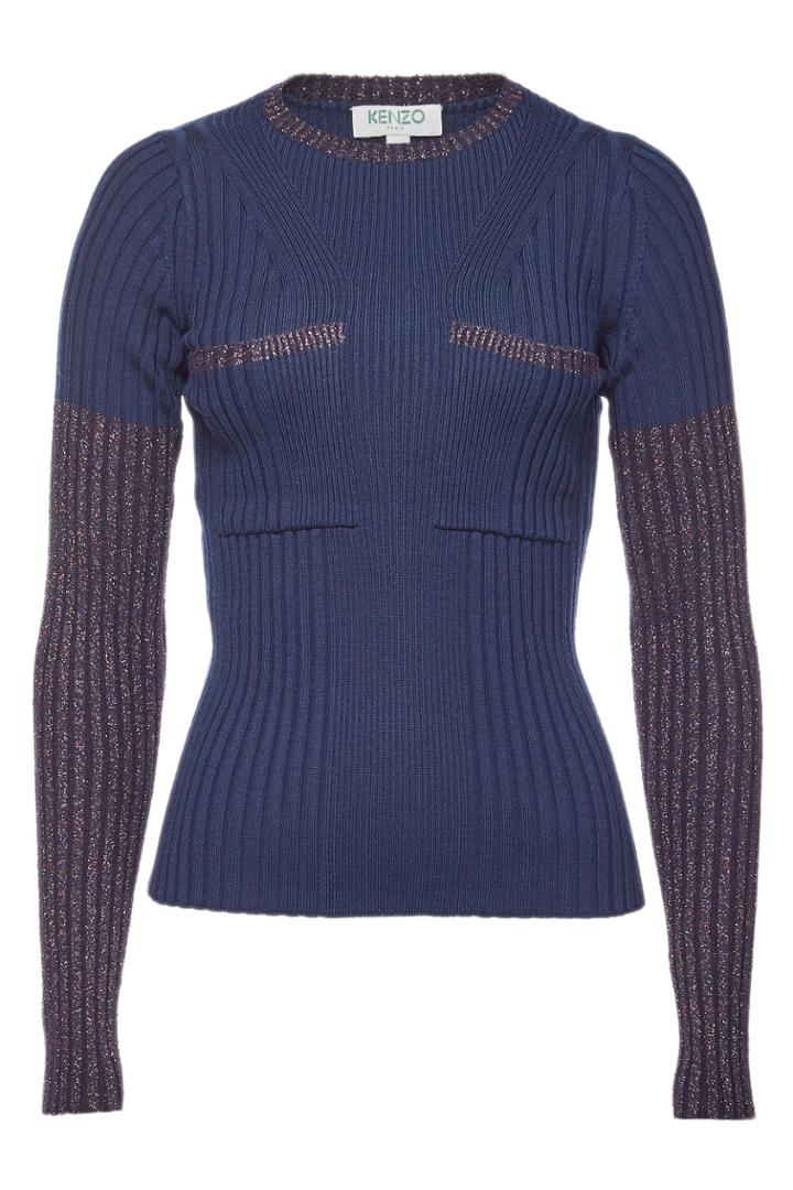 Kenzo Kenzo Ribbed Pullover With Metallic Thread