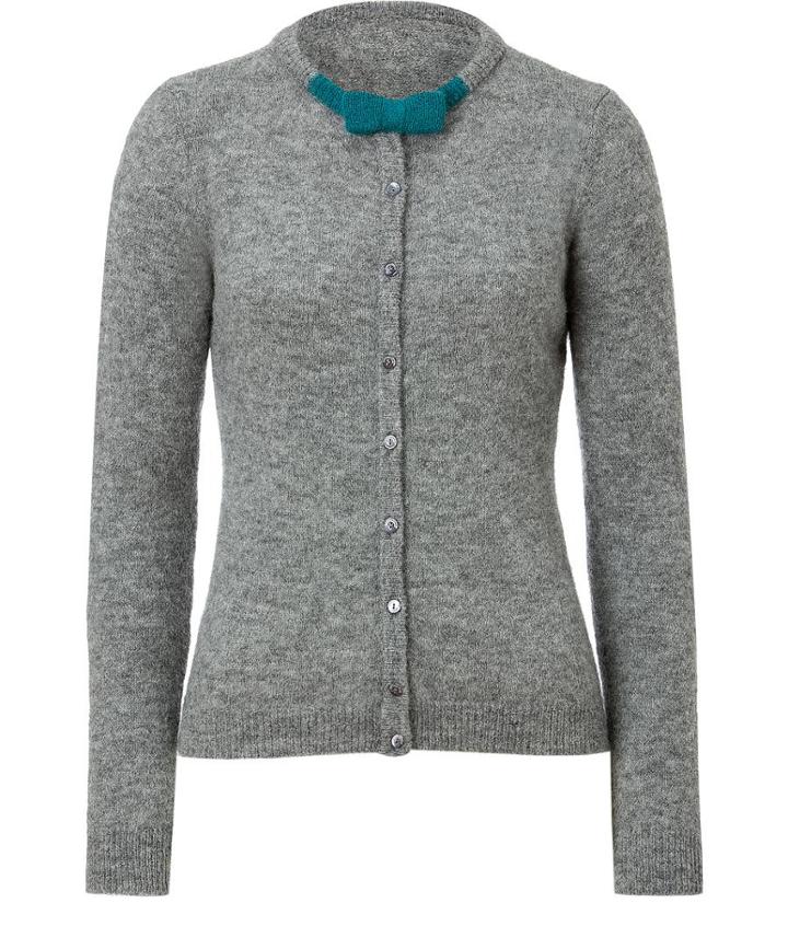 Valentino R.e.d. Alpaca-wool Blend Bow Neck Cardigan