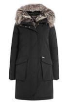 Woolrich Woolrich Military Down Parka Jacket With Fur-trimmed Hood - Black