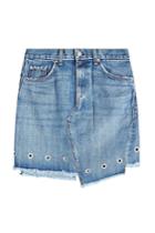 Rag & Bone Rag & Bone Denim Skirt With Eyelets - Blue
