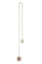 Delfina Delettrez Delfina Delettrez 18kt Yellow Gold Fishing For Compliments Earring With Peridot And Pearl