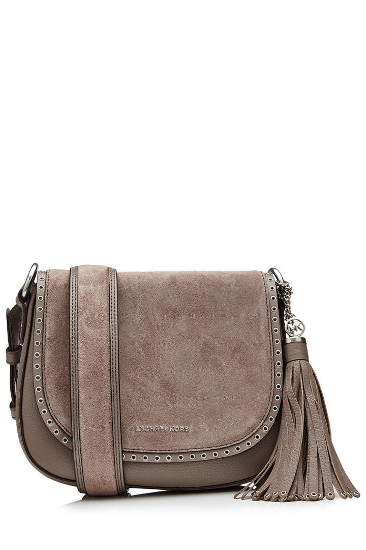 Michael Kors Collection Michael Kors Collection Suede Shoulder Bag - Mauve