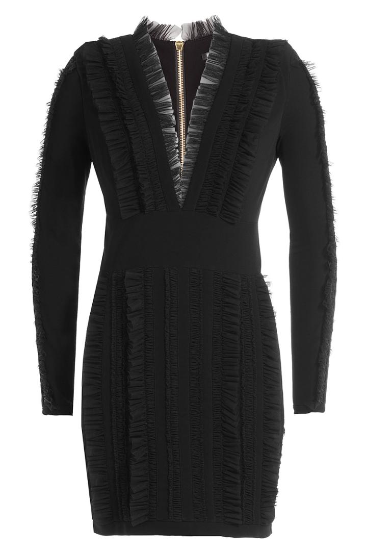 Balmain Balmain Mini Dress With Ruffles