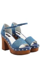 Steffen Schraut Steffen Schraut Denim Platform Sandals - Blue