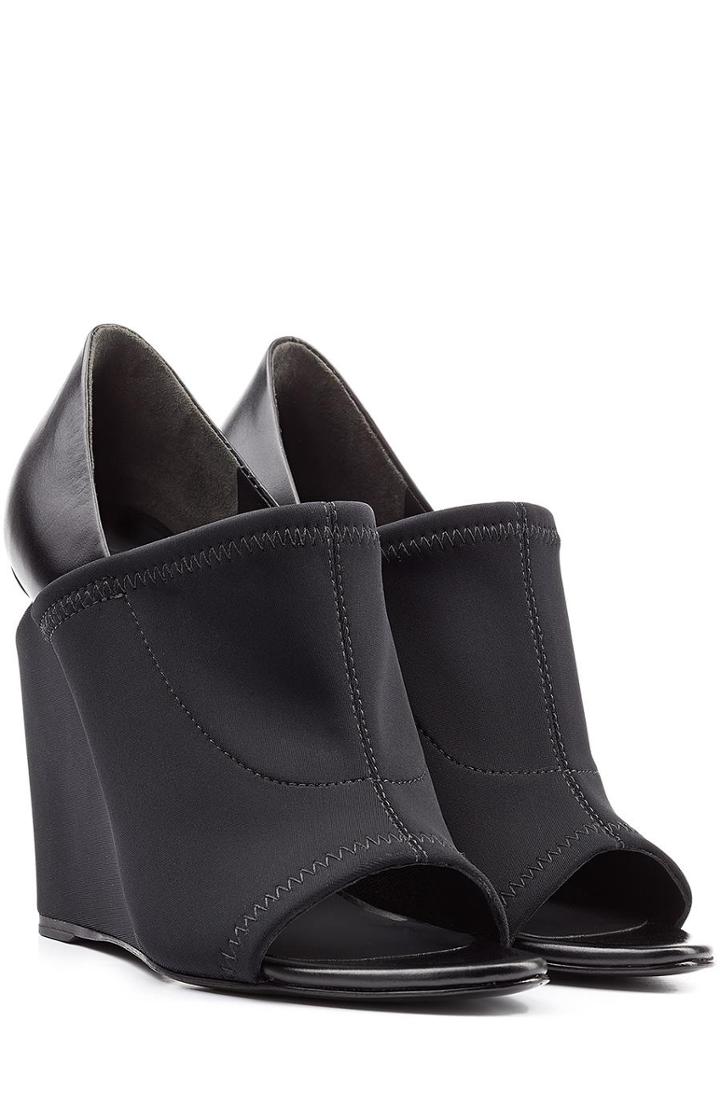 Alexander Wang Neoprene And Leather Wedge Sandals