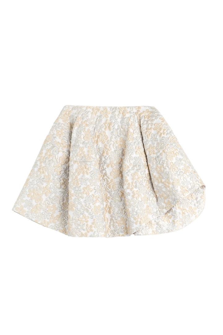 Simone Rocha Simone Rocha Metallic-cloqué Skirt - Silver