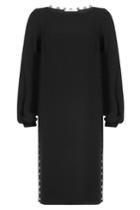 Marco De Vincenzo Marco De Vincenzo Crepe Dress With Looped Trim - Black
