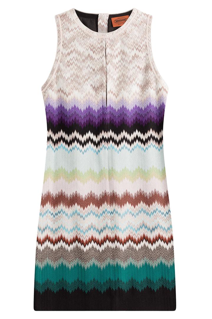 Missoni Missoni Crochet Knit Mini Dress With Cut Out