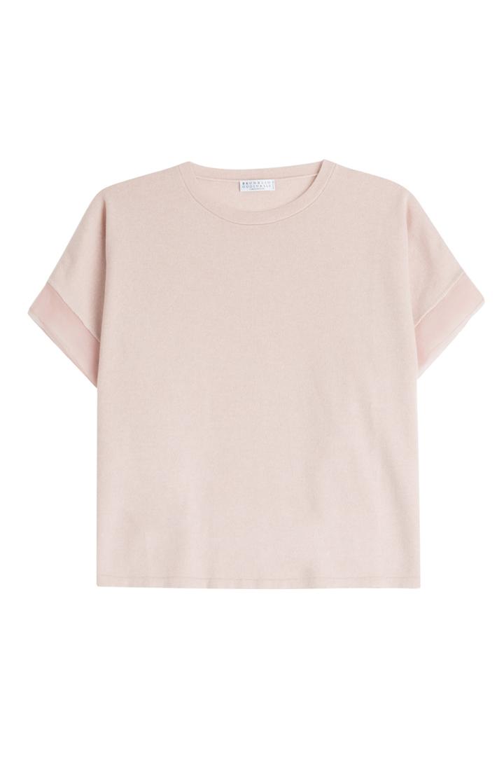 Brunello Cucinelli Cashmere Pullover With Mesh Inserts