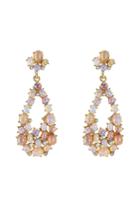 Kenneth Jay Lane Kenneth Jay Lane Opalescent Drop Earrings With Crystal Embellishment - Gold