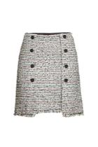 Karl Lagerfeld Karl Lagerfeld Boucle Mini Skirt With Cotton