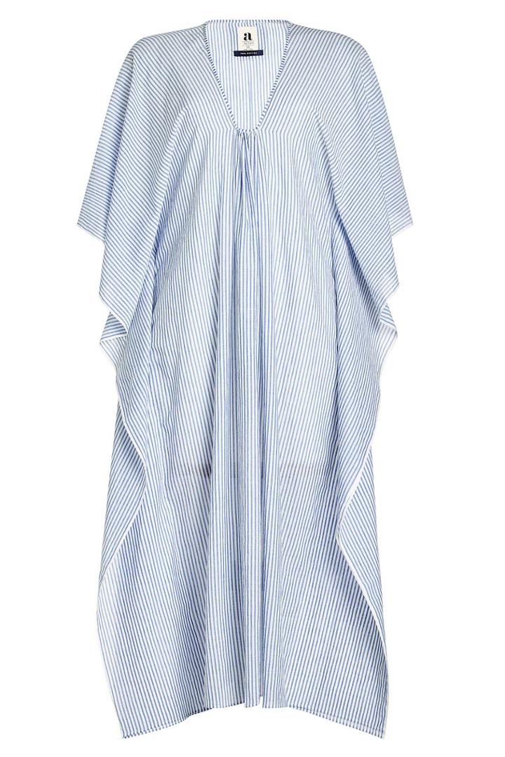 Aish Aish Striped Cotton Dress - White