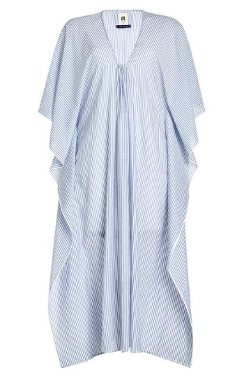 Aish Aish Striped Cotton Dress - White