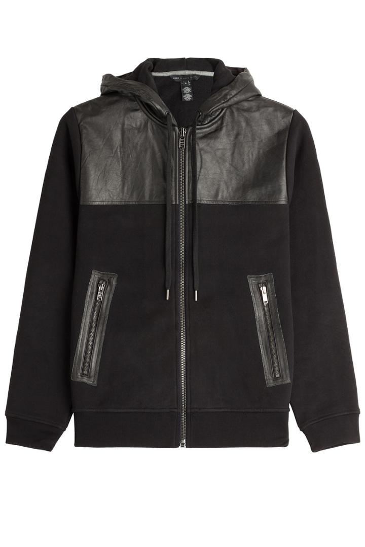 Marc By Marc Jacobs Marc By Marc Jacobs Leather Detailed Hoodie - Black