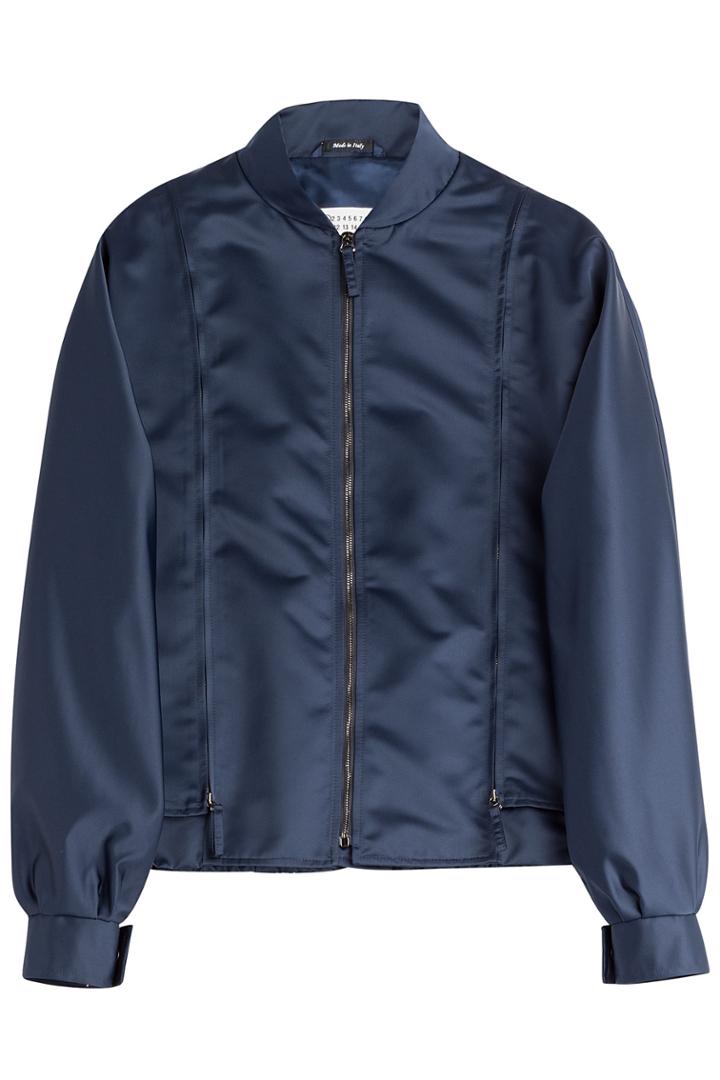 Maison Margiela Maison Margiela Satin Bomber Jacket - Blue