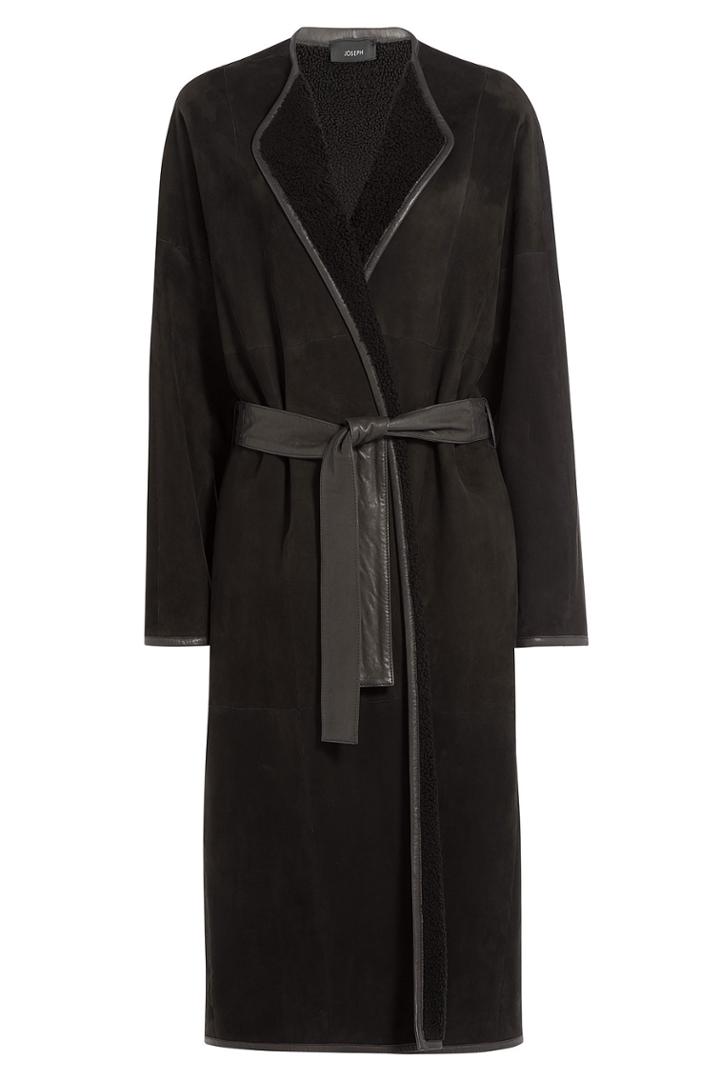Joseph Joseph Shearling And Lamb Leather Coat - Black