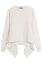 Alexander Mcqueen Alexander Mcqueen Cashmere Pullover With Asymmetric Hem - White