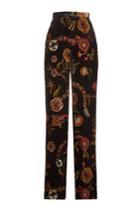 Etro Etro Printed Velvet Pants With Silk