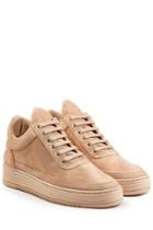 Filling Pieces Filling Pieces Monotone Stripe Suede Sneakers - Beige