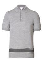 Brioni Brioni Wool-silk Polo Shirt - Grey