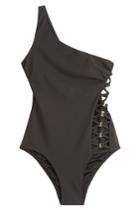 La Perla La Perla Swimsuit With Lace-up Side - Black