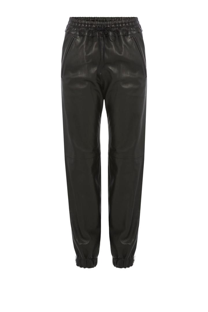 Alexander Mcqueen Alexander Mcqueen Leather Sweatpants - Black