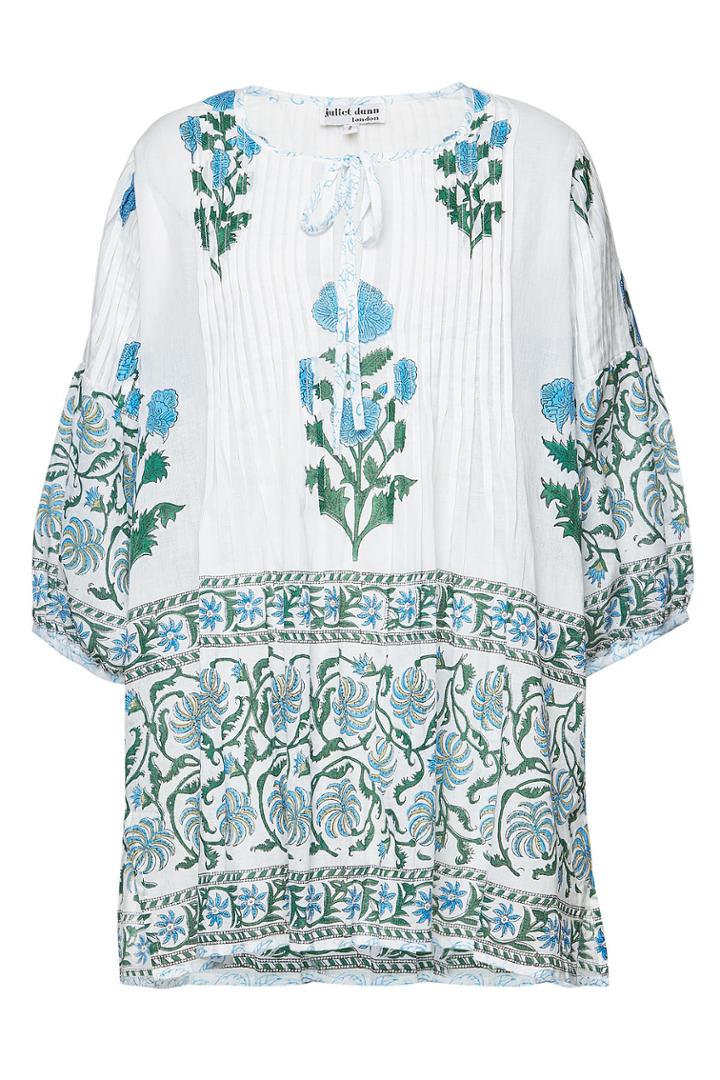 Juliet Dunn Juliet Dunn Cotton Poppy Print Blouse