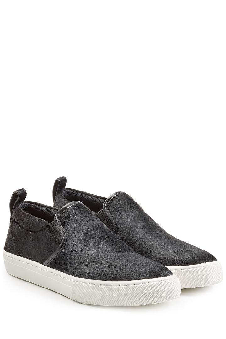Marc Jacobs Marc Jacobs Calf Hair Slip On Sneakers - Black