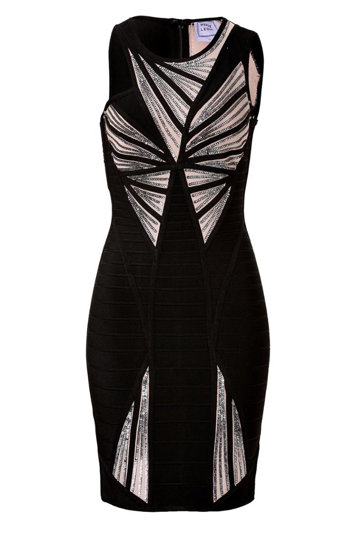 Hervé Léger Hervé Léger Sequin Embellished Cocktail Dress - None