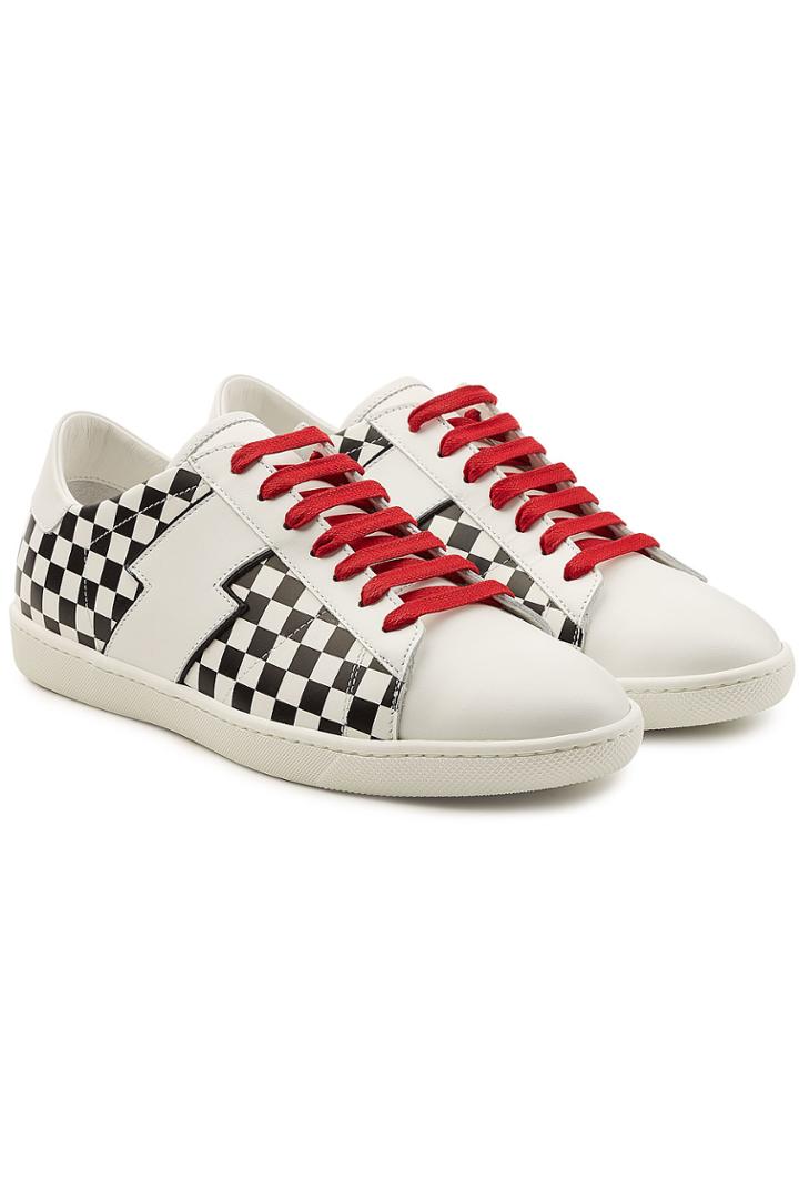 Amiri Amiri Viper Check Leather Sneakers