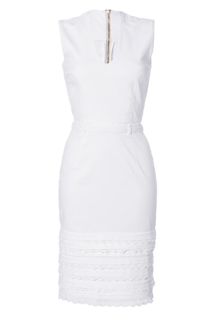Preen By Thornton Bregazzi Preen By Thornton Bregazzi Cotton V-neck Dress - White