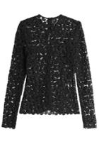 Mary Katrantzou Mary Katrantzou Paisley Lace Sheer Top - Black