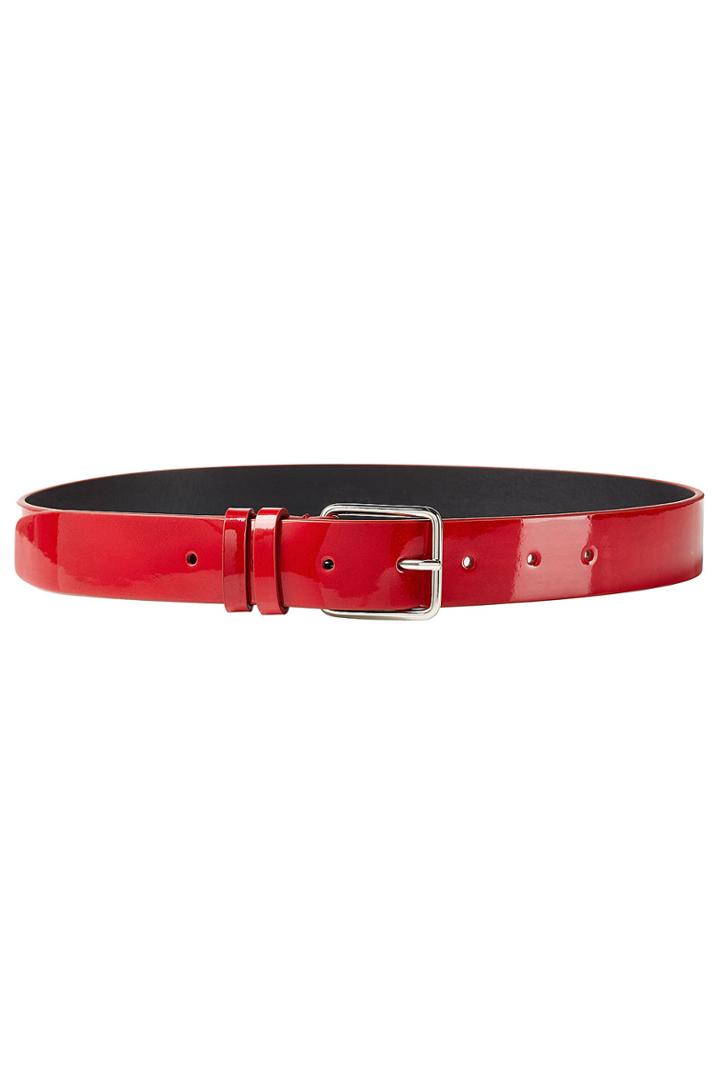 Jil Sander Jil Sander Patent Leather Belt - Red