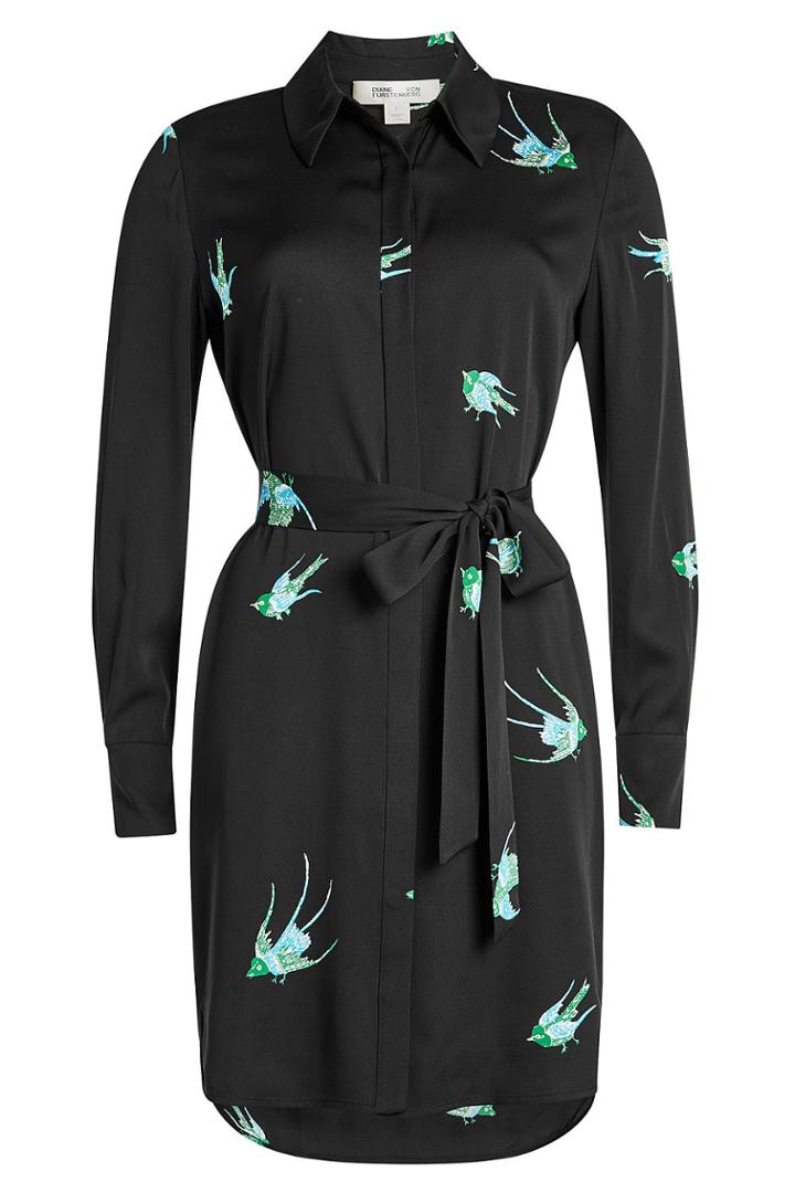 Diane Von Furstenberg Diane Von Furstenberg Printed Wrap Dress With Silk