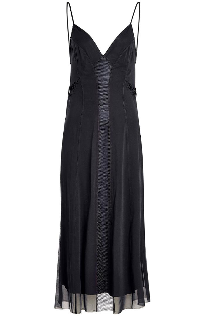 Rag & Bone Rag & Bone Lousie Silk Slip Dress With Mesh And Chiffon