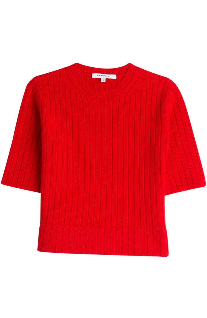 Carven Cropped Wool Top