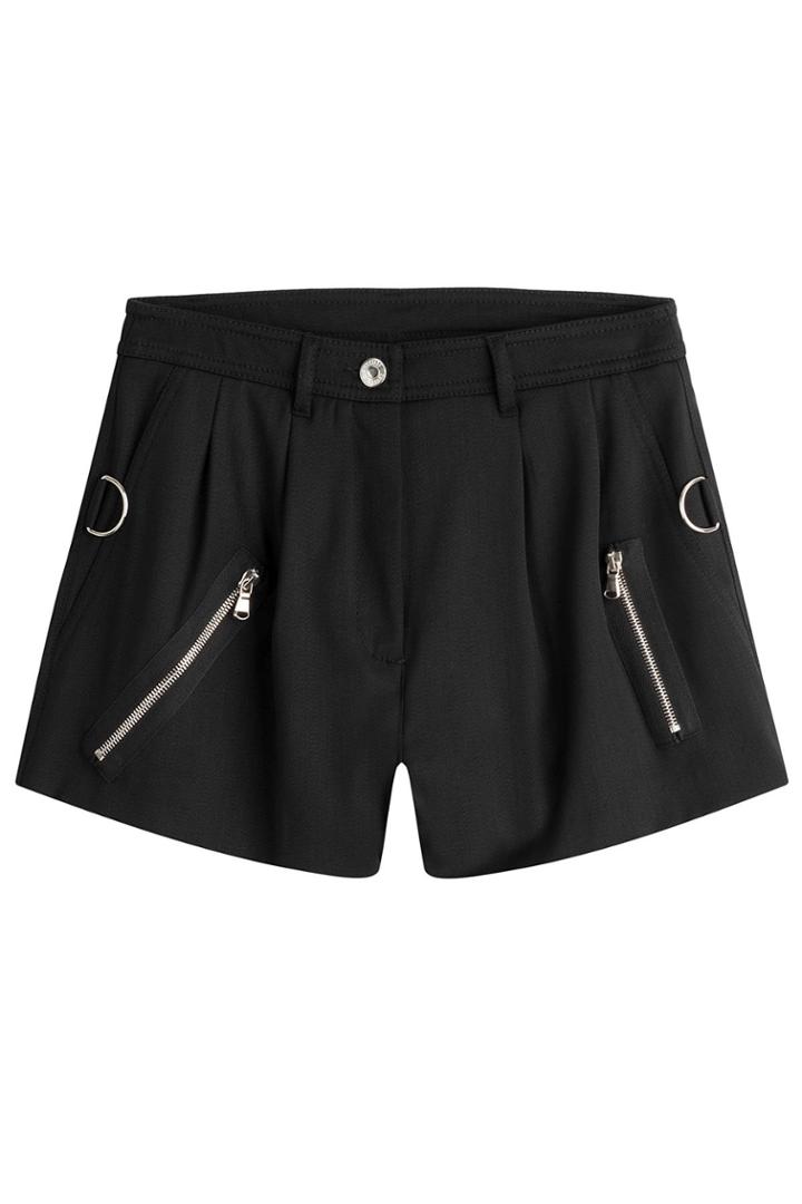 Moschino Moschino Virgin Wool Shorts With Zippers - Magenta