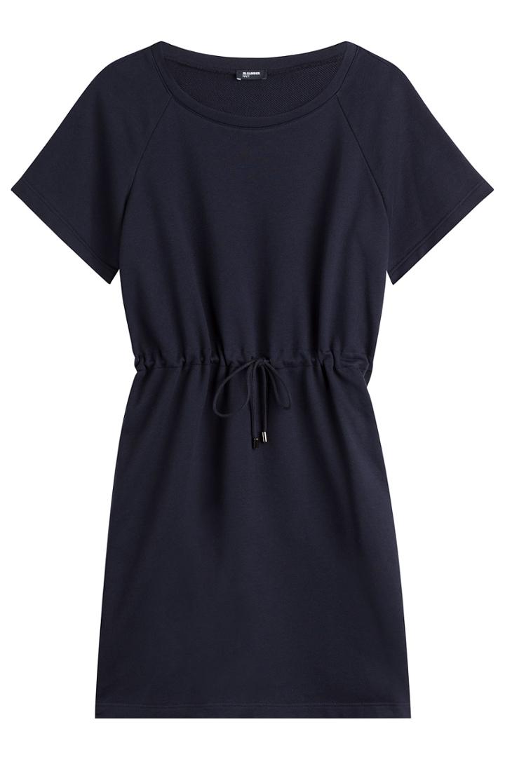 Jil Sander Navy Jil Sander Navy Drawstring Cotton Dress - Blue