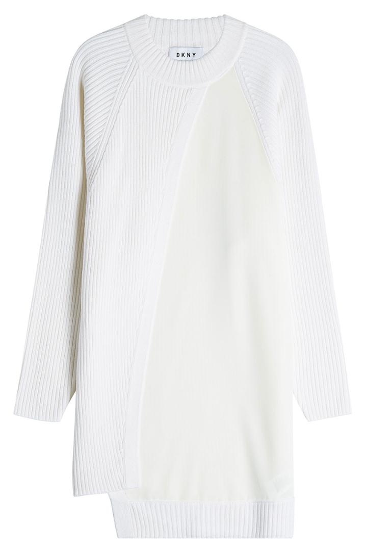 Dkny Dkny Wool Sweater Dress - Beige
