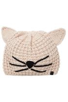 Karl Lagerfeld Karl Lagerfeld Knitted Cat Motif Hat - Rose