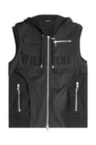 Balmain Balmain Zipped Cotton Vest - Black