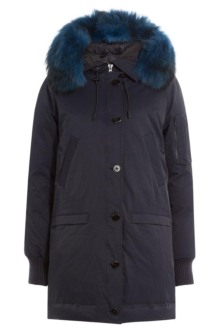Kenzo Kenzo Parka With Raccoon Fur Hood - Blue