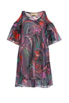 Emilio Pucci Emilio Pucci Printed Cotton Dress With Cutout Shoulders - Multicolored