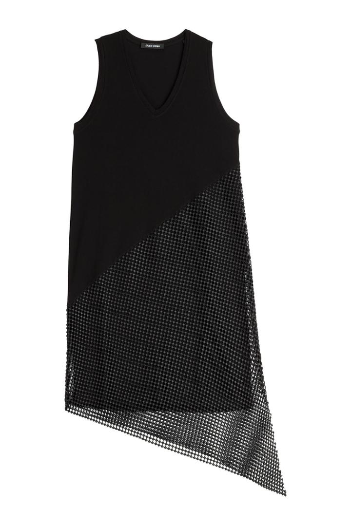 Damir Doma Damir Doma Asymmetric Dress With Mesh - Grey