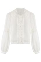 Alberta Ferretti Alberta Ferretti Silk Blouse With Lace - None