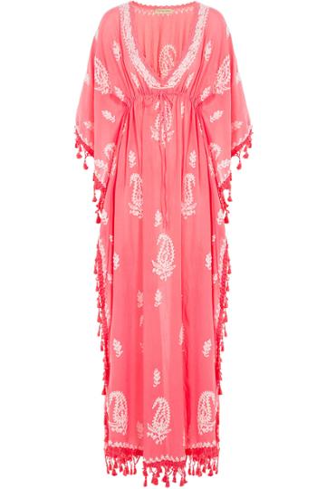 Muzungu Sisters Muzungu Sisters Embroidered Cotton Caftan - Pink