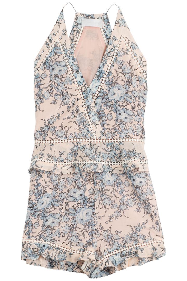 Zimmermann Zimmermann Flounce Cotton Playsuit - Florals