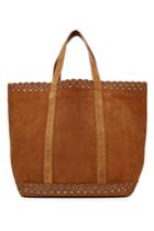 Vanessa Bruno Vanessa Bruno Suede Tote With Stud And Eyelet Trim - Camel